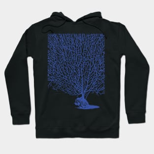 Blue Sea Fan Coral Hoodie